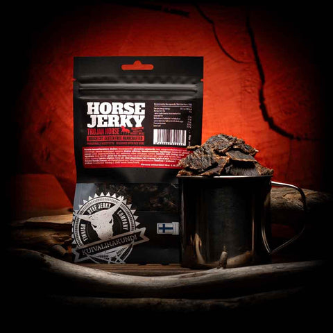 Horse Jerky Troijan Hevonen - Punaviinillä maustettu 40g