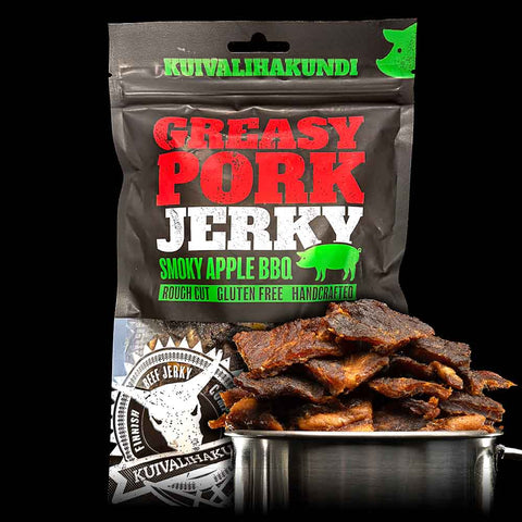 Greasy Pork Jerky Smoky Apple BBQ kuivaliha 150 g