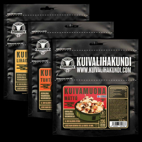 3 x Valitsemaasi Kuivamuonaa