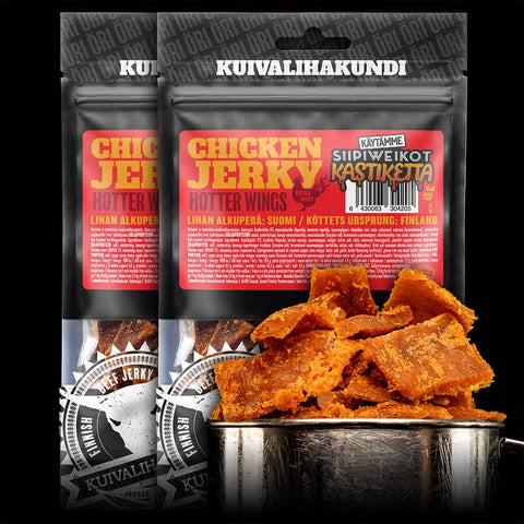 Chicken Jerky Hotter Wings 2x40g