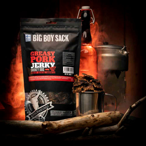 Greasy Pork Jerky Smokey BBQ 500g
